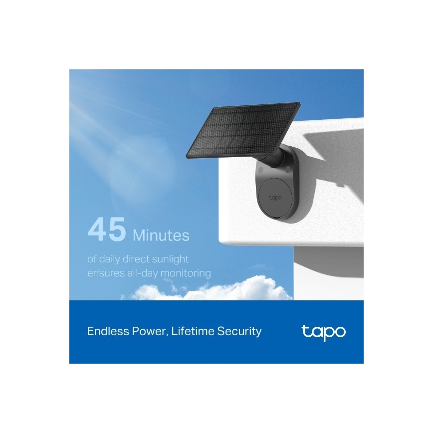 TP-Link - Cámara solar exterior con sensor, protección IP65 y Wi-Fi