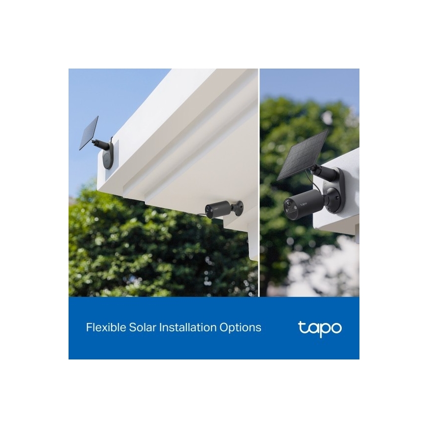 TP-Link - Cámara solar exterior con sensor, protección IP65 y Wi-Fi