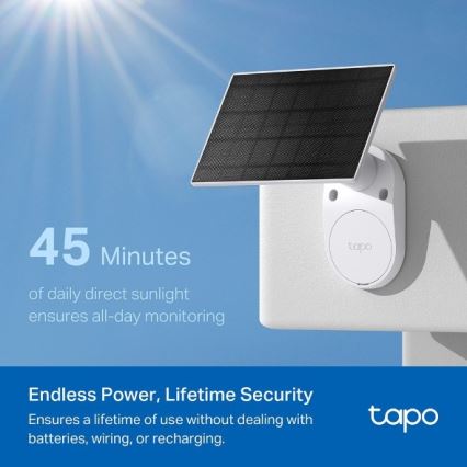 TP-Link - Cámara solar exterior con sensor IP65 Wi-Fi