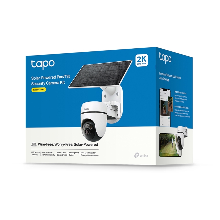TP-Link - Cámara solar inteligente 5V IP65 Wi-Fi