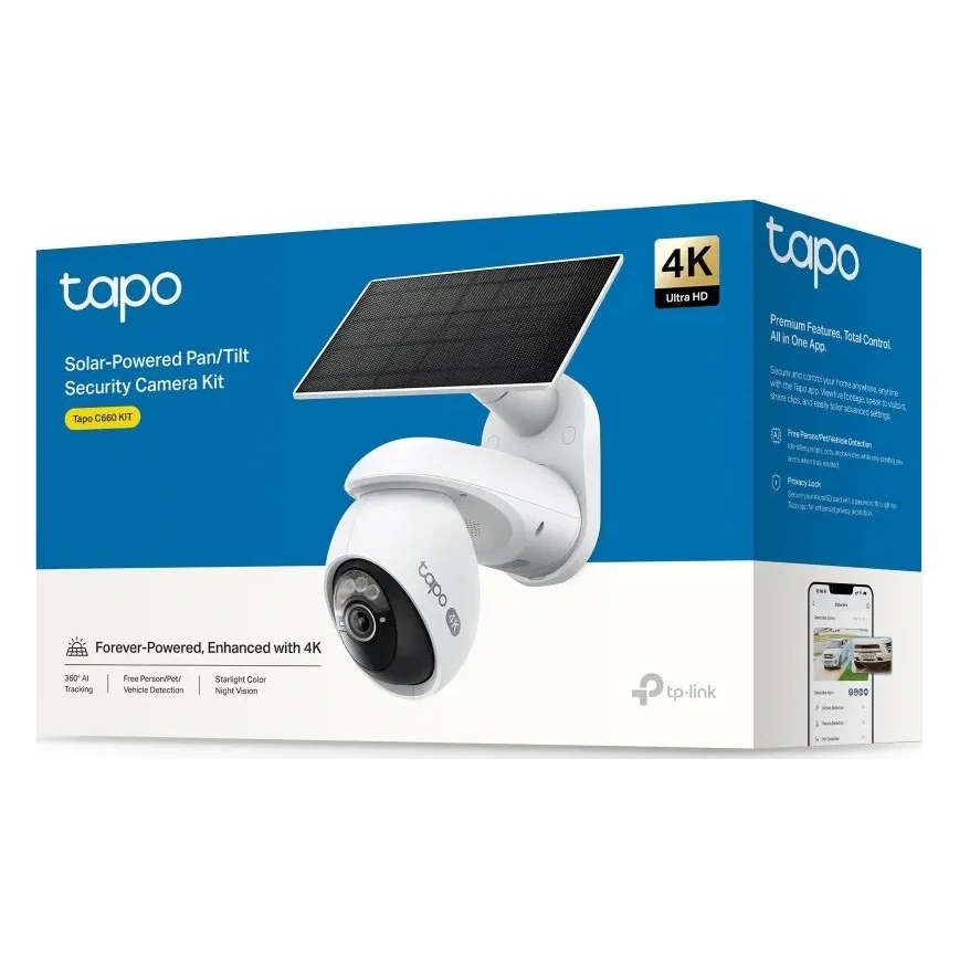 TP-Link - Cámara solar exterior con sensor IP65 Wi-Fi