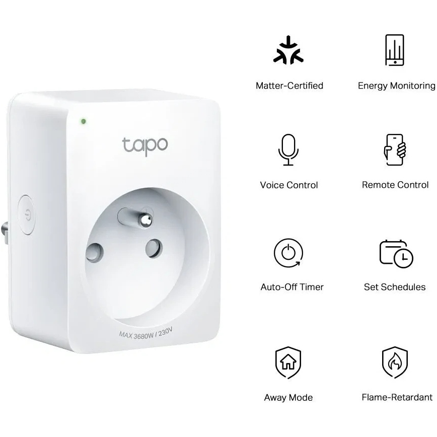 TP-Link - Enchufe inteligente E MATTER 3680W Wi-Fi