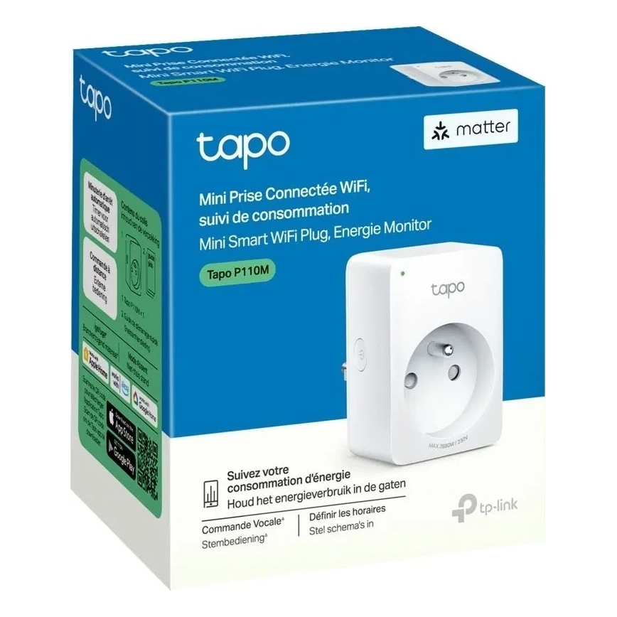 TP-Link - Enchufe inteligente E MATTER 3680W Wi-Fi