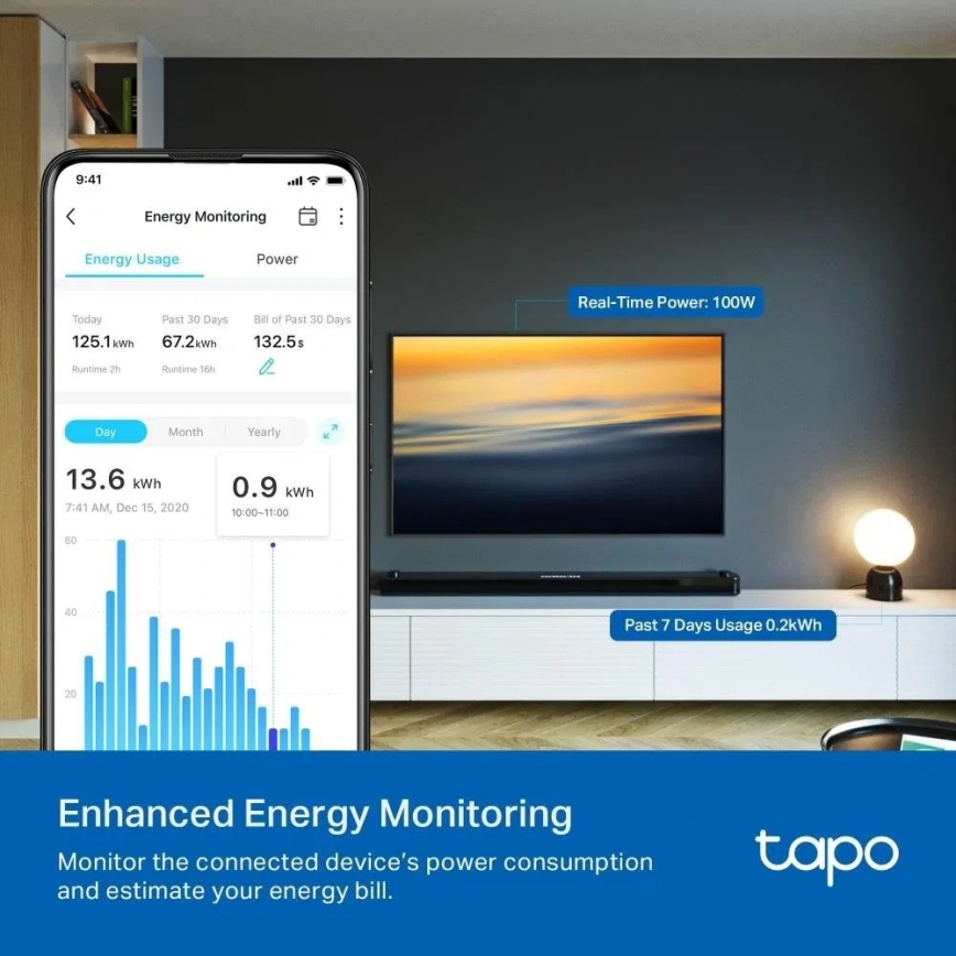 TP-Link - Enchufe inteligente E MATTER 3680W Wi-Fi