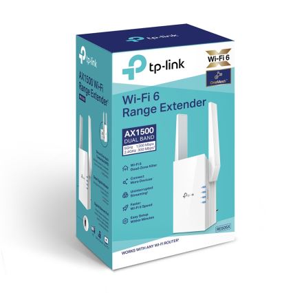 TP-Link - Extensor Wi-Fi 6 de doble banda RE505X