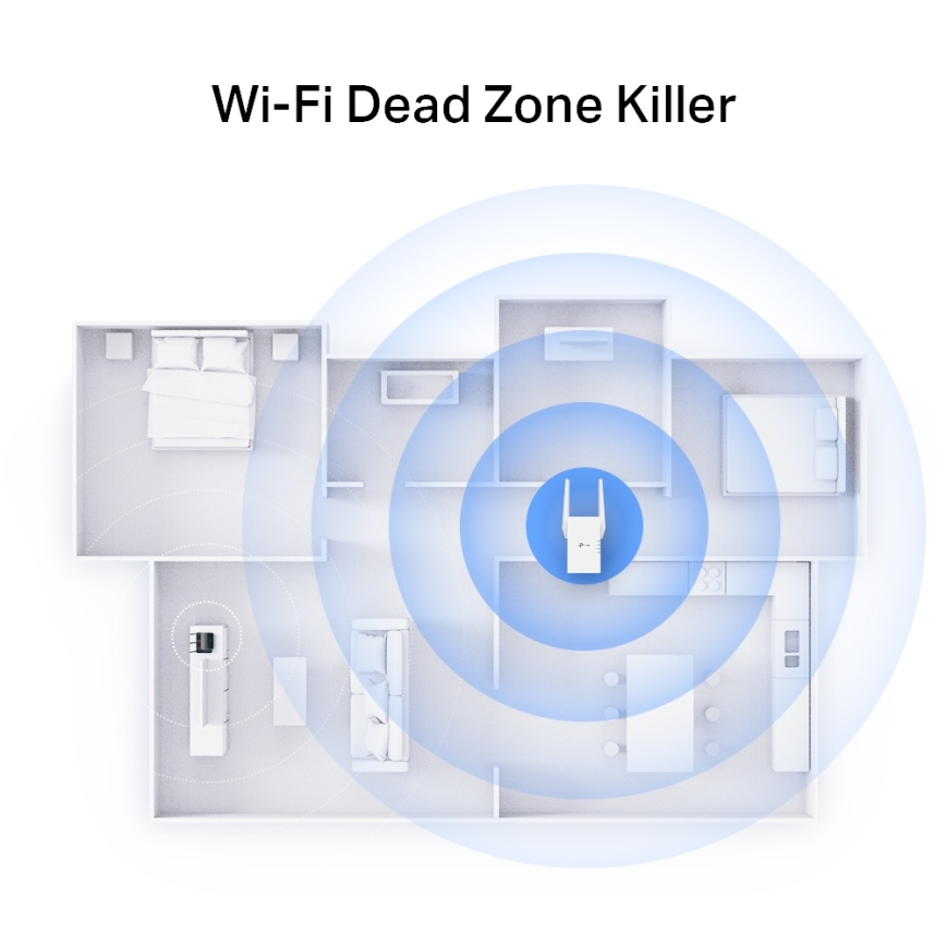 TP-Link - Extensor Wi-Fi 6 de doble banda RE705X