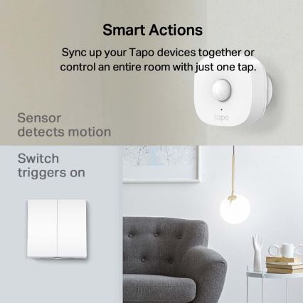 TP-Link - Interruptor de luz inteligente de doble botón 2xAAA Wi-Fi