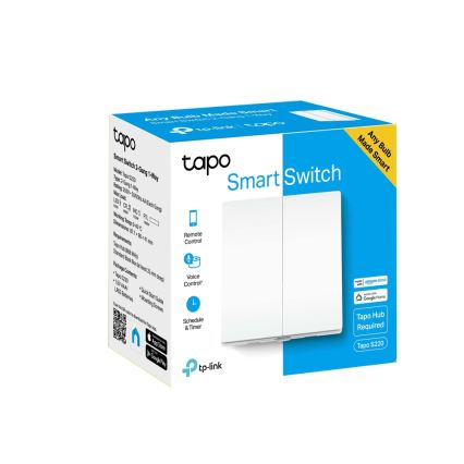 TP-Link - Interruptor de luz inteligente de doble botón 2xAAA Wi-Fi