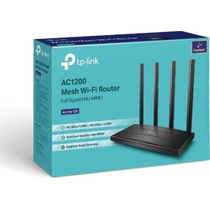 TP-Link - Router inalámbrico gigabit MU-MIMO Archer C6 V3.2 Wi-Fi