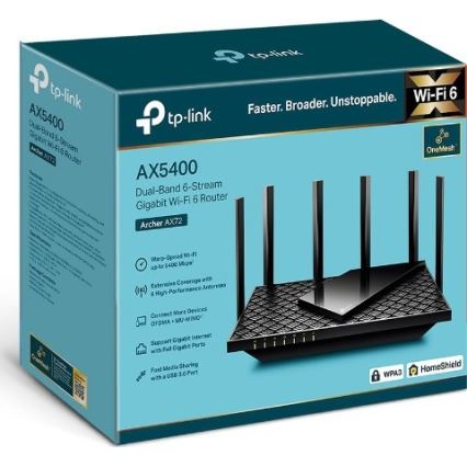 TP-Link - Router Wi-Fi 6 de doble banda Gigabit Archer AX72