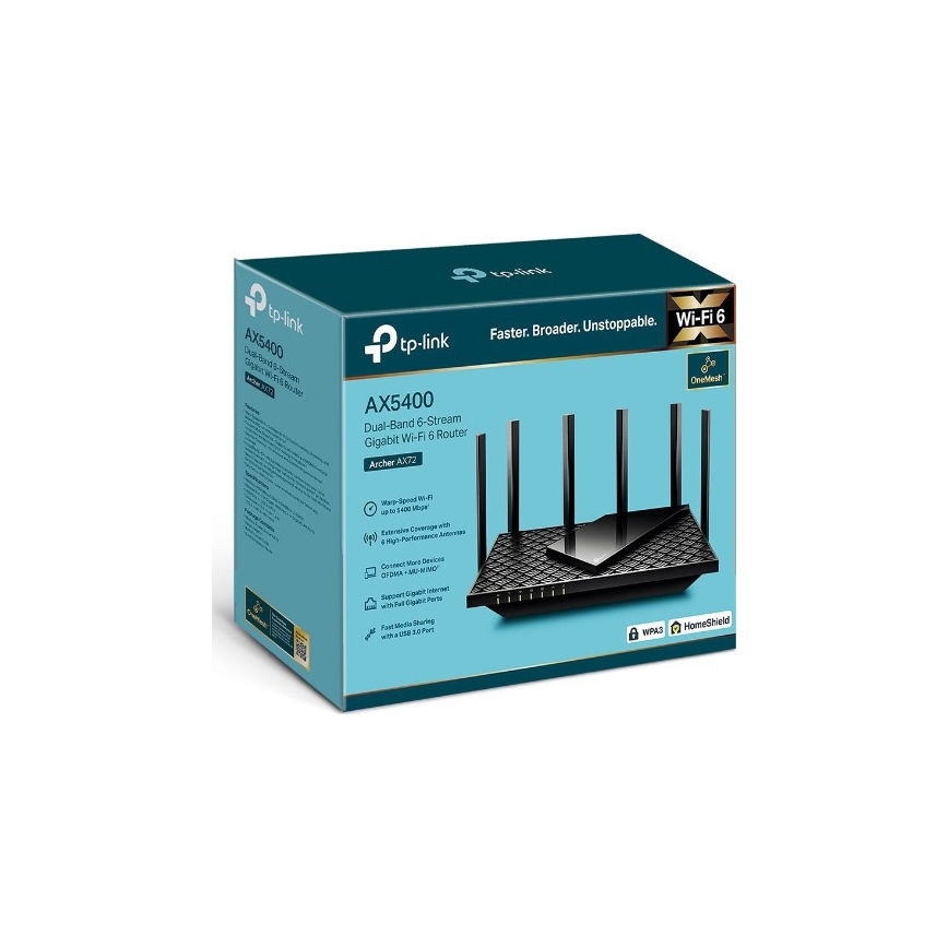 TP-Link - Router Wi-Fi 6 de doble banda Gigabit Archer AX72