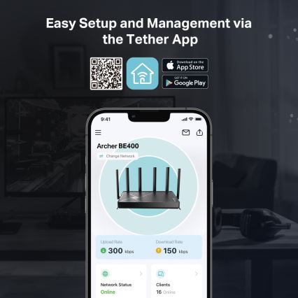 TP-Link - Router Wi-Fi 7 de doble banda Archer BE400