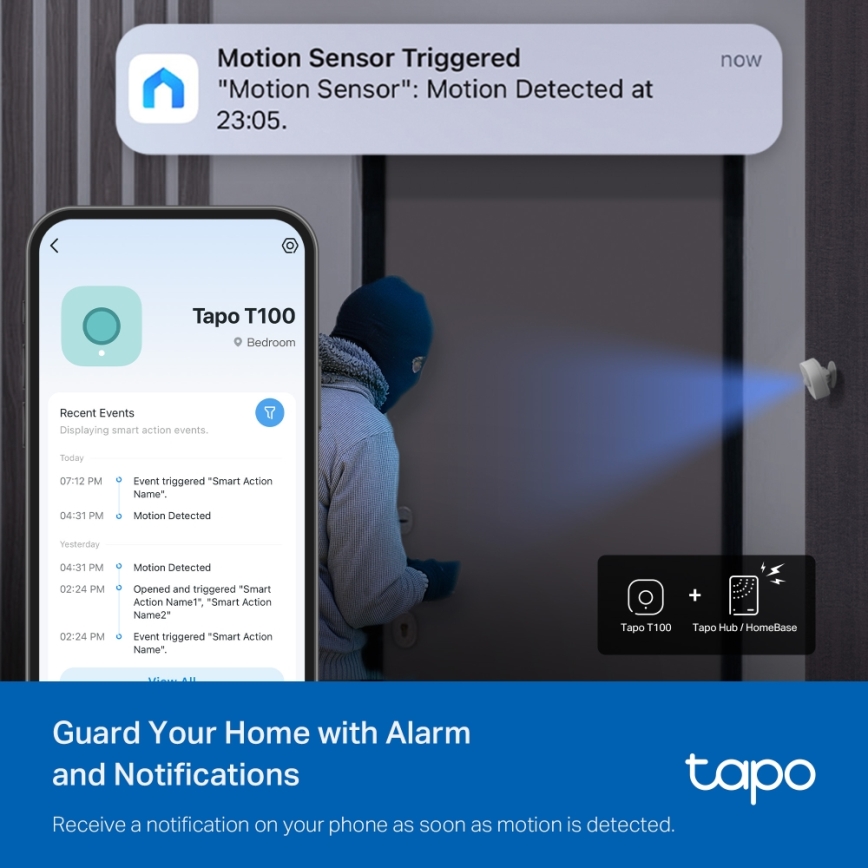 TP-Link - Sensor de movimiento inteligente 1xCR2450 Wi-Fi