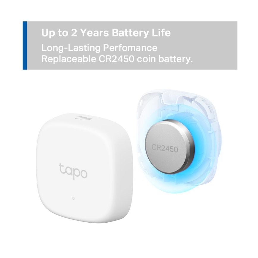 TP-Link - Sensor inteligente de temperatura y humedad 1xCR2450 Wi-Fi