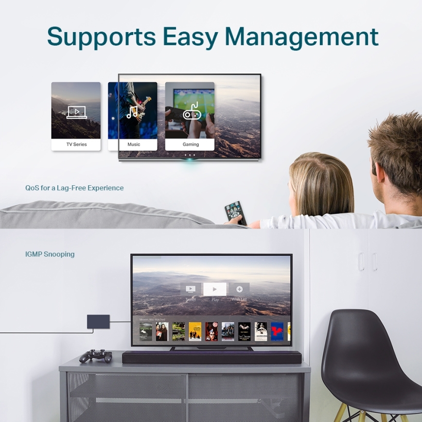 TP-Link - Switch Easy Smart Gigabit de 8 puertos