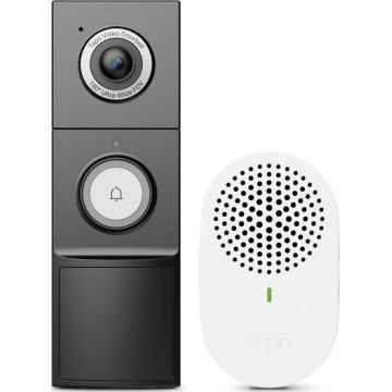 TP-Link - Timbre inteligente con cámara 2K y sensor, batería de 10000 mAh, IP66, Wi-Fi
