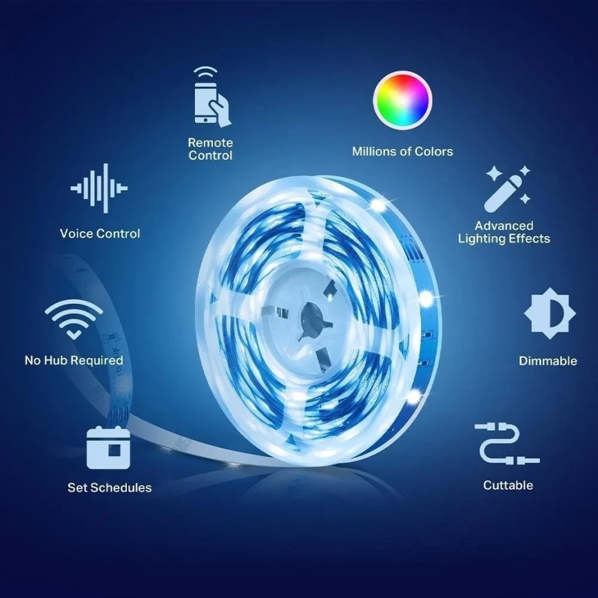 TP-Link - Tira LED RGBW regulable 5 m LED/13,5W/230V Wi-Fi