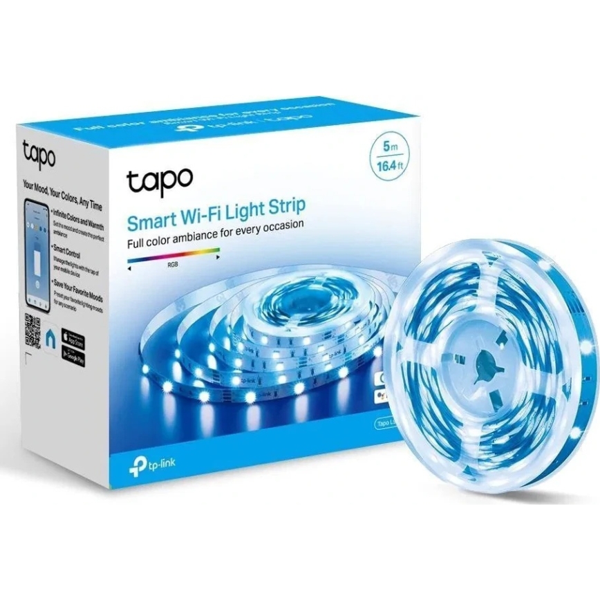 TP-Link - Tira LED RGBW regulable 5 m LED/13,5W/230V Wi-Fi