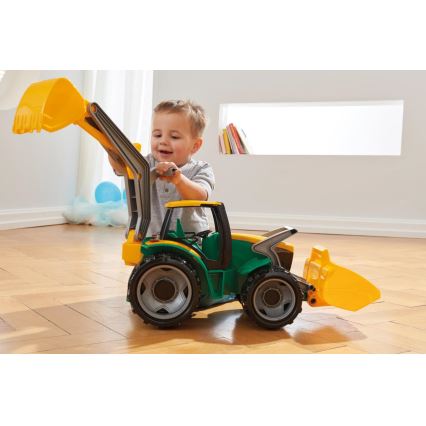 Tractor con pala de 65 cm, verde/amarillo