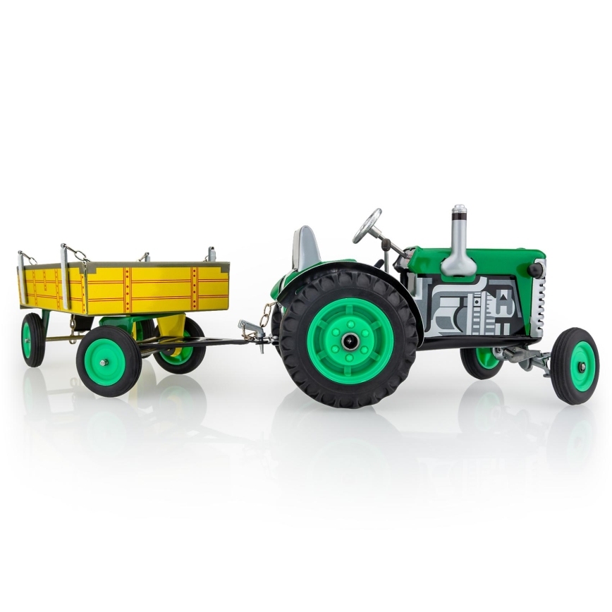 Tractor con remolque de cuerda KOVAP verde/amarillo