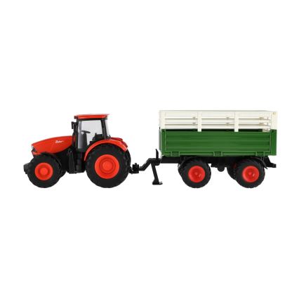 Tractor Zetor con remolque — funciona con 2xAA e incluye control remoto