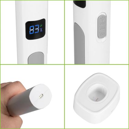 Trampa insectos eléctrico LED 2 en 1 con pantalla LCD 1200 mAh/5V blanco