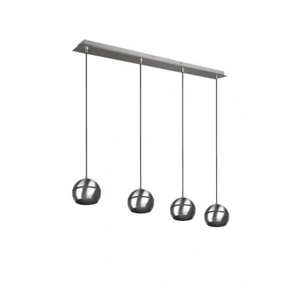 Trio - Lámpara colgante FLETCHER 4xE14/40W/230V cromo mate