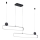 Trio - Lámpara colgante LED regulable con cable GRANT LED/54W/230V 2300/3000/4000K negro/cromo mate