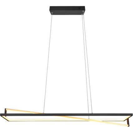 Trio - Lámpara colgante LED regulable con cable EDGE LED/35W/230V 2300/3000/4000K negro/dorado