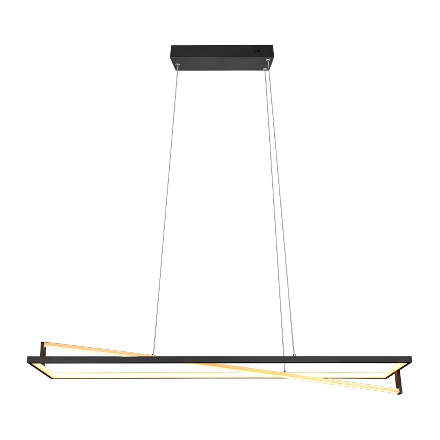 Trio - Lámpara colgante LED regulable con cable EDGE LED/35W/230V 2300/3000/4000K negro/dorado