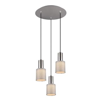 Trio - Lámpara colgante WAILER 3xGU10/5W/230V gris