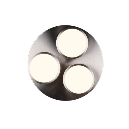 Trio - Lámpara de techo LED regulable FRANKLIN 3xLED/8,5W/230V 3000K diámetro 35 cm cromo mate