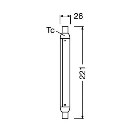 Tubo fluorescente LED LINE S15s/4W/230V 2700K - Osram