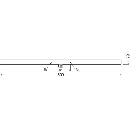 Tubo fluorescente LED regulable S14d/4,7W/230V 2700K 50 cm CRI 90 - Osram