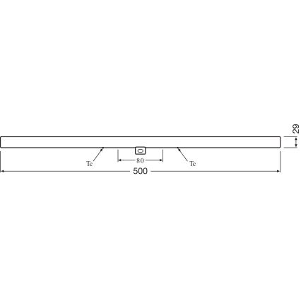 Tubo fluorescente LED S14d/6W/230V 2700K 50 cm - Osram