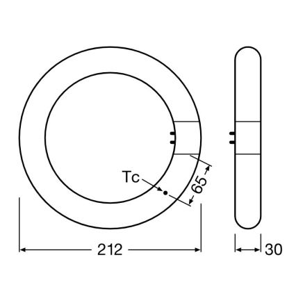 Tubo fluorescente LED SUBSTITUBE T9 G10q/12W/230V 4000K diá. 21,2 cm - Osram