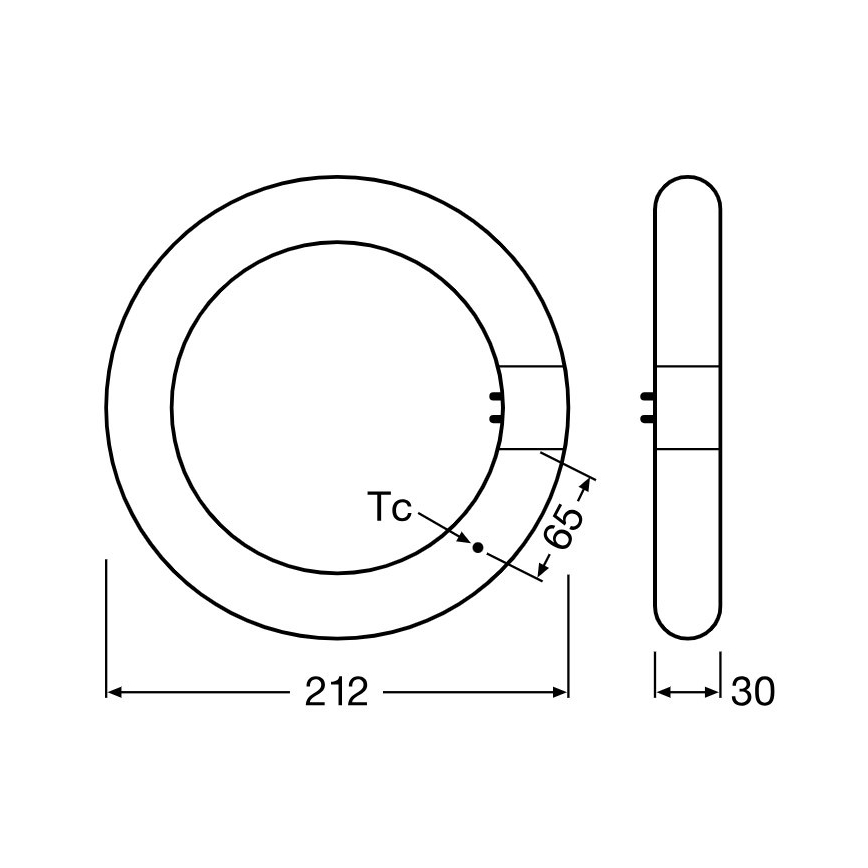 Tubo fluorescente LED SUBSTITUBE T9 G10q/12W/230V 4000K diá. 21,2 cm - Osram
