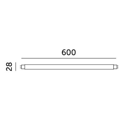 Tubo fluorescente LED T8 G13/9W/230V 4000K 60 cm