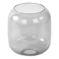 Tulipa de cristal de repuesto para lámpara con casquillo E27, diámetro 14 cm, gris ahumado
