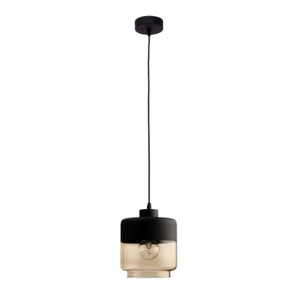 Tulipa de repuesto para lámpara AMBER E27, Ø 14 cm — negro / beige ahumado