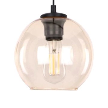 Tulipa de repuesto para lámpara de araña POBO E27, Ø 14 cm, vidrio ahumado beige
