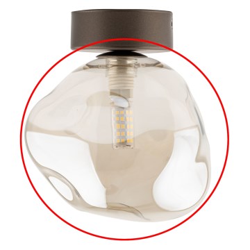 Tulipa de repuesto para lámpara de techo y aplique LAVA E27, beige ahumado