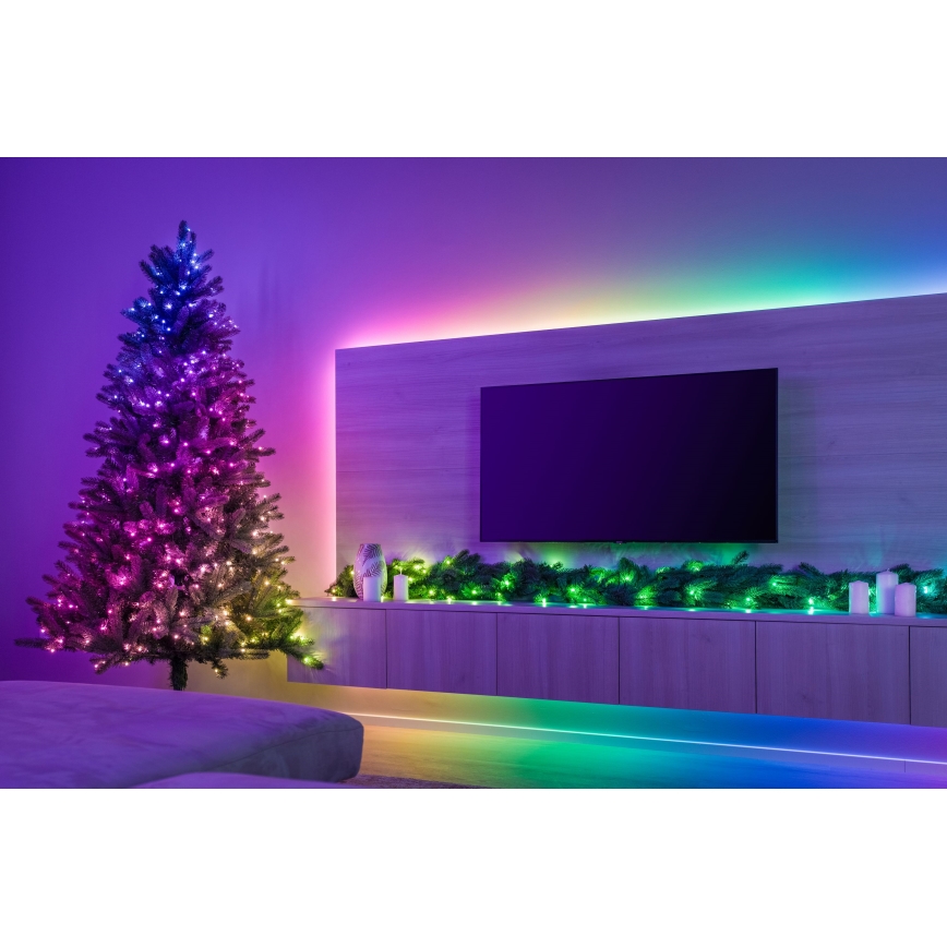 Twinkly - Guirnalda navideña LED RGBW regulable, 50 LEDs, 2,7 m, Wi-Fi