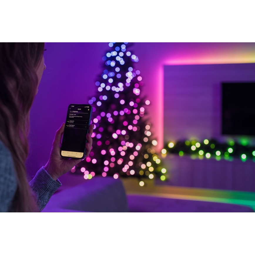 Twinkly - Guirnalda navideña LED RGBW regulable, 50 LEDs, 2,7 m, Wi-Fi