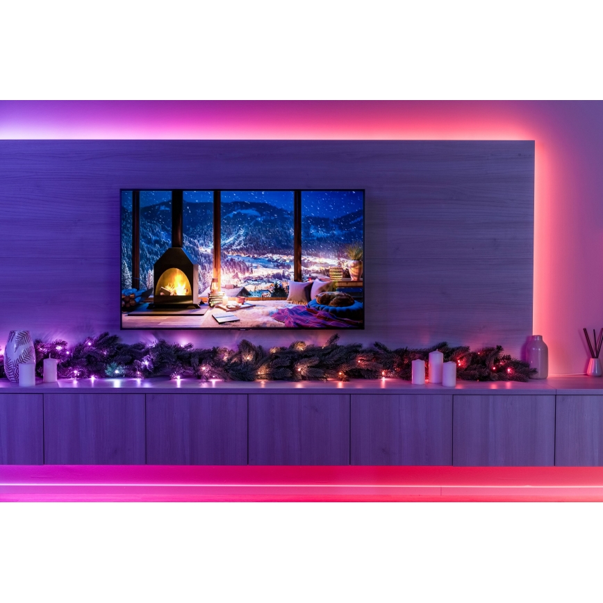 Twinkly - Guirnalda navideña LED RGBW regulable, 50 LEDs, 2,7 m, Wi-Fi