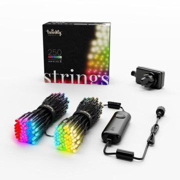 Twinkly - Guirnalda LED RGBW regulable para exterior STRINGS 250xLED 23,5m IP44 Wi-Fi