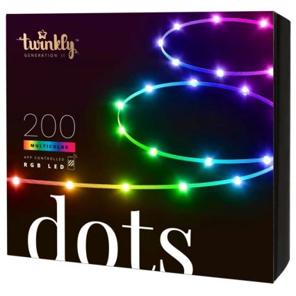 Twinkly - Tira LED RGB regulable para exteriores DOTS 200xLED 10 m IP44 Wi-Fi