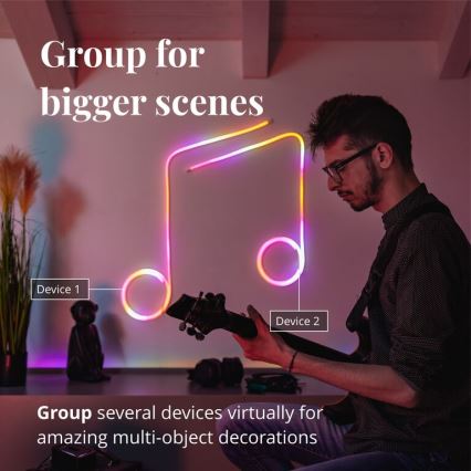 Twinkly - LED RGB Tira regulable FLEX 200xLED 2 m Wi-Fi