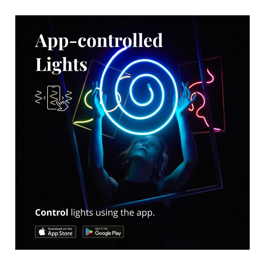 Twinkly - LED RGB Tira regulable FLEX 200xLED 2 m Wi-Fi