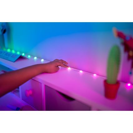 Twinkly - Guirnalda LED RGB regulable CANDIES 100 LED 8 m USB Wi‑Fi